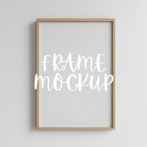 Vertical Frame Mockup : Home Interior Scene, 5x7 Minimalist Frame Template ( JPG & PSD Digital Download )