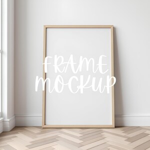 Vertical Frame Mockup : Minimalist Framed Mockup Template, Home Interior Scene ( JPG & PSD Digital Download )