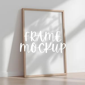 Vertical Frame Mockup : Home Interior Scene, Minimalist Frame Template ( JPG & PSD Digital Download )