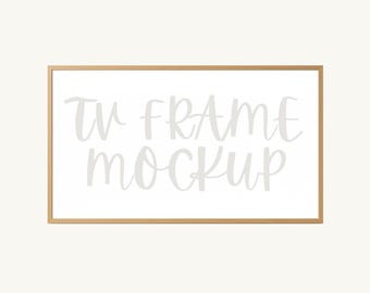 Minimalist Frame TV Mockup: 16x9 Art Display (PSD & JPG Digital Download)
