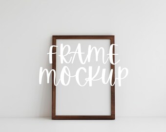 Vertical Frame Mockup: 4x6 Wood Sign, PSD Smart Object (Digital Download)