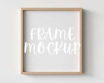 Square frame mockup, Minimalist Frame Mockup 1:1 ratio, PSD Smart Object, Simple Square Digital Frame Template, Styled stock photo Photoshop