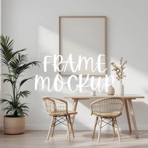 PSD Frame Mockup, Wallart mockup bundle, Interior Art Print, PSD Mockup Photoshop, Mid Century Modern Template, Frame Mockup Template