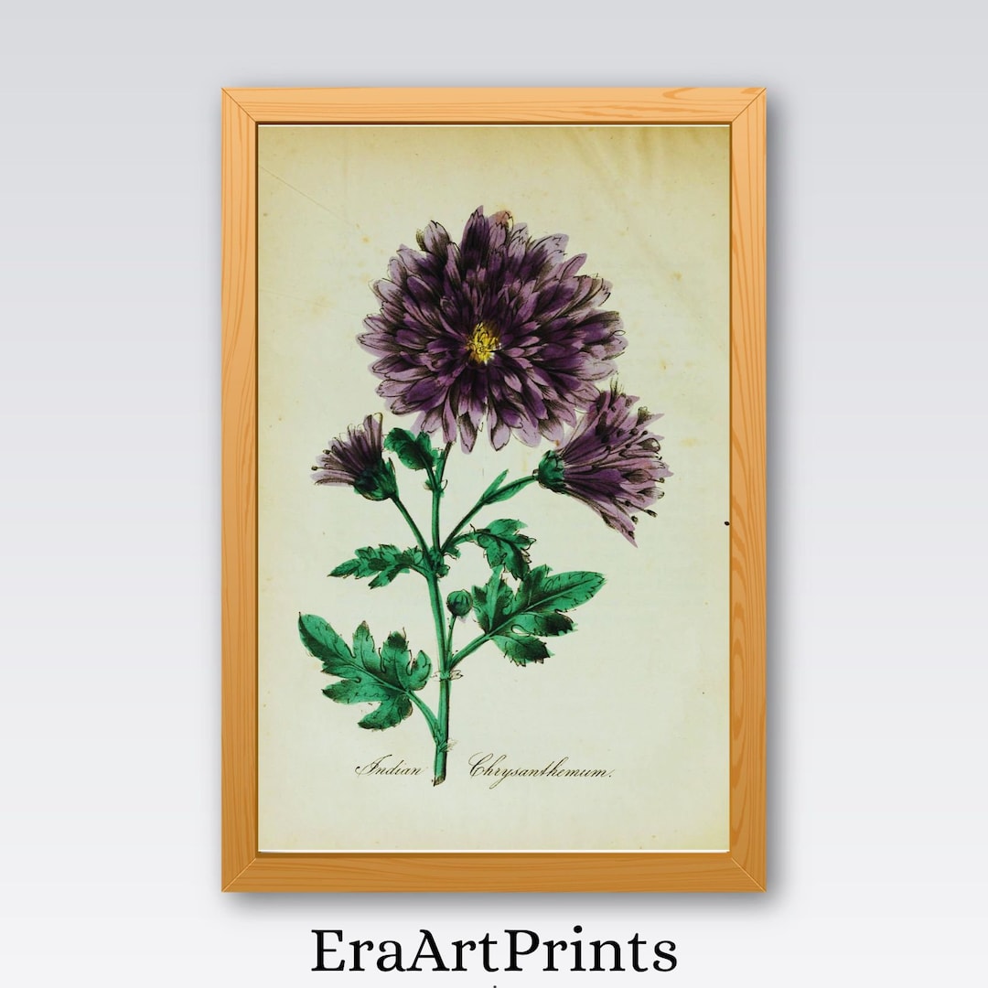 Moody Flower Painting Printable Wall Art Vintage Floral Wall - Etsy