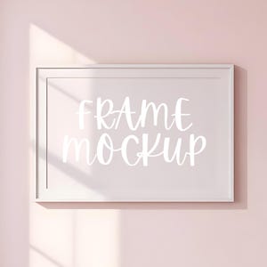 Horizontal Frame Mockup: Minimalist Frame Template, Interior Room Display (PSD & JPG Digital Download)