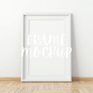Vertical Frame Mockup : Home Interior Scene, Minimalist Portrait Frame Template ( JPG & PSD Digital Download )