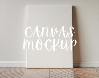 Vertikale Leinwand Mockup: Home Interior Szene, minimalistische Porträt Leinwand Vorlage ( JPG & PSD Digital Download )