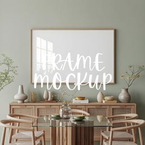 Horizontal Frame Mockup: 4x6 Minimalist Frame Template, Landscape Art Display (PSD & JPG Digital Download)
