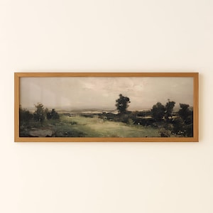 Vintage Landscape Print, Farmhouse Wall Decor, Vintage Country Landscape Print, Cottage core Wall art, Rustic Wall Decor, Vintage Print