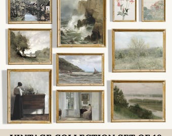Vintage French Country Landscape Print Set: Farmhouse Gallery Wall (Digital Download)