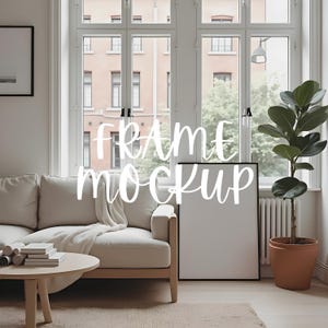 PSD Frame Mockup, Wallart mockup bundle, Interior Art Print, PSD Mockup Photoshop, Mid Century Modern Template, Frame Mockup Template