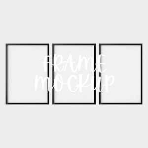 2x3 Black Frame Mockup Set of 3, Vertical Frame Mockup, Psd Mockup Frame, Single Frame Mockup, Interior Wood Frame, Styled Frame Mockup
