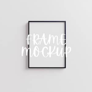 Portrait Black Frame Mockup, Smart Object Poster, Vertical PSD Frame, Minimalist interior, Digital print, Scandinavian frame