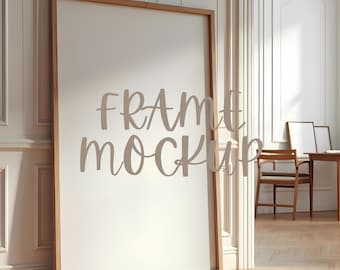 Vertical Frame Mockup: 4x6 Minimalist Frame Template, PSD Smart Object (Digital Download)