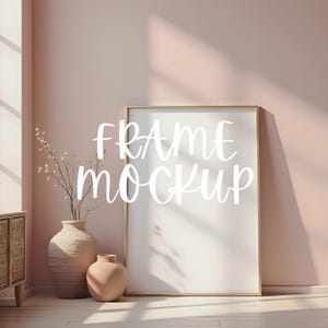 PSD Frame Mockup, Wallart mockup bundle, Interior Art Print, PSD Mockup Photoshop, Mid Century Modern Template, Frame Mockup Template