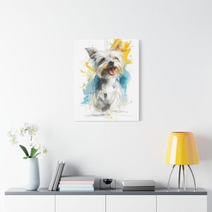 Canvas Print, Yorkshire Terrier Home Decor Art, Dog Lover Gift, Wall Art Print, Animal Art Decor, Dog Print Wall Decor