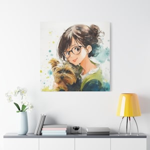 Yorkshire Terrier Canvas Print: Dog Lover Wall Art, Eco-Friendly Home Decor
