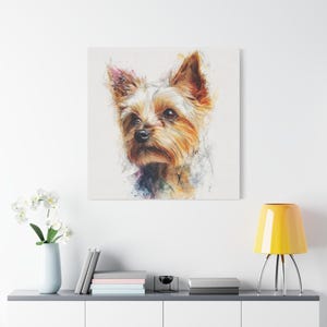 Kunst auf Leinwand Yorkshire Terrier: Haustierliebhaber