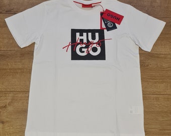 Mens Hugo Boss S Crew neck T-shirt White Small 19" New