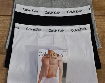 CK 30" Calvin Klein Boxers Brief 3 Pack Triple Underwear Underpant M Medium 30" Waist Cotton Stretch Black Grey White Xmas Christmas Sale