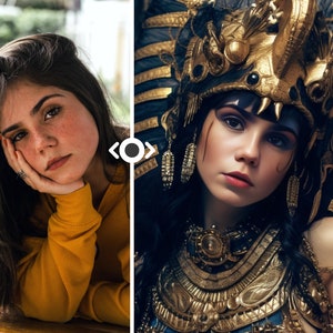 Custom Portrait From Photo, Custom Digital illustration, Cleopatra Custom Portrait, Gift For her, Personalized Portrait, Custom Artwork