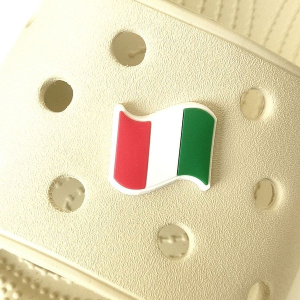 Italy Flag Croc Charm Clog Decoration