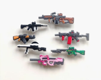 Colorful Guns Croc Shoe Charms Clog Decoration Accessories