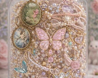 Fairycore Custom Mystery Jewelry Jar | Handmade pastel fairy aesthetic jewelry | Whimsical cottagecore gift for her