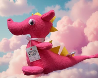 Ljubljana Dragon Plush Toy – Handmade Soft Stuffed Animal, Washable Fleece, Kids Gift