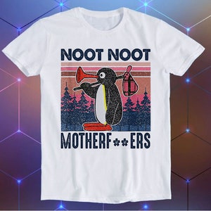 Angry Pingu Noot Noot Motherf***ers Meme Gift Unisex Gamer Cult Movie Muziek Cool Funny Gift T-shirt E882