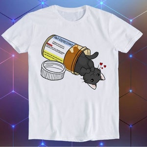 Kitty Antidepressant Kitten Pet Cat Love Slogan Joke Funny Gift T Shirt E981