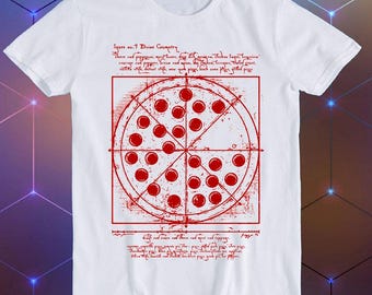Vitruvian Pizza Leonardo da Vinci Spider Tom Movie Meme Shirt Funny  Style Aesthetic Unisex Gamer Cult Music Gift Tee T Shirt E587