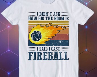 DM I Cast Fireball DND Dragon Dungeon Master Wizard Manga Art Drawing Anime Funny Meme Cool Funny Gift T Shirt E1147