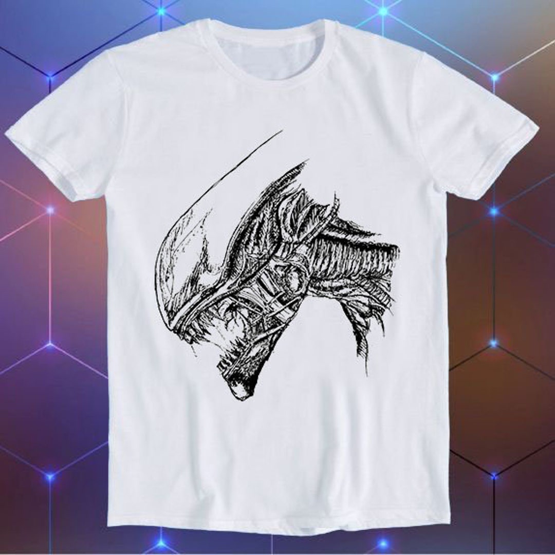 Aliens Xenomorphs Head Wariior 80s Cult Movie Sci Fi Cool Funny Gift T ...