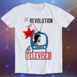Die Revolution wird nicht im Fernsehen übertragen Jazz Seele Gil Scott Reiher T-Shirt Meme Film Musik cooles lustiges Geschenk E334