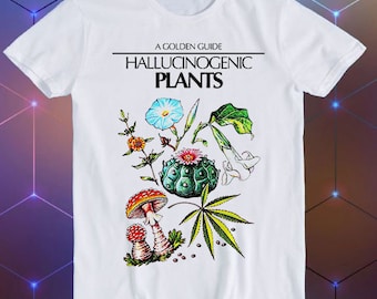 Hallucinogenic Plants 90s Magic Mushroom Book Cover Aesthetic Gothic Slogan Joke Tee Meme Movie Music Cool Funny Gift T Shirt E630