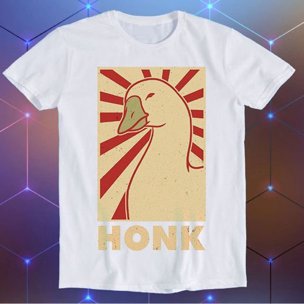 Honk Goose Duck Animal Chemistry Science Avogadro's Day Art Drawing Anime Funny Meme Cool Funny Gift T Shirt E847