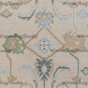 10X14 Beige,12x15 Custom Oushak rug muted multi size 8x10/9x12/10x14 Hand-knotted Vintage Oushak Wool Area Rug for Living Room, Dining room.