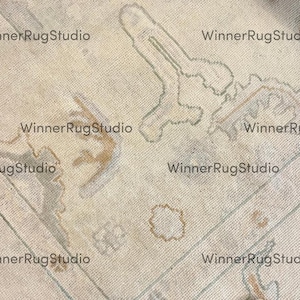 Antique Muted Cream Oushak Hand Knotted Rug for living room silk area Rug for kids bedroom kitchen room made by newzealand 8x10,9x12, 10x14