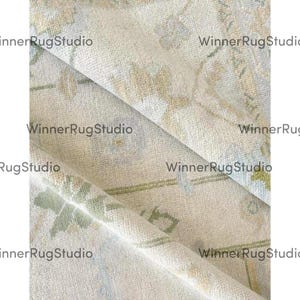 10X14 Beige, Blue, Green Oushak rug muted multi size 8x10/9x12/10x14 Hand-knotted Vintage Oushak Wool Area Rug for Living Room, Dining room.