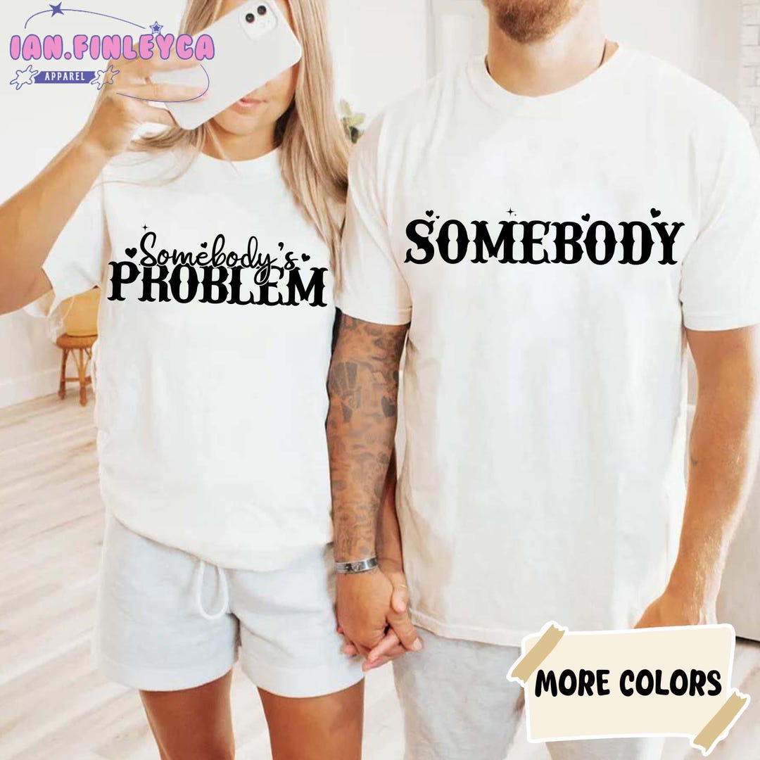 Plus Size \"somebody's Problem\" Letter Print Graphic Tees - Temu Canada