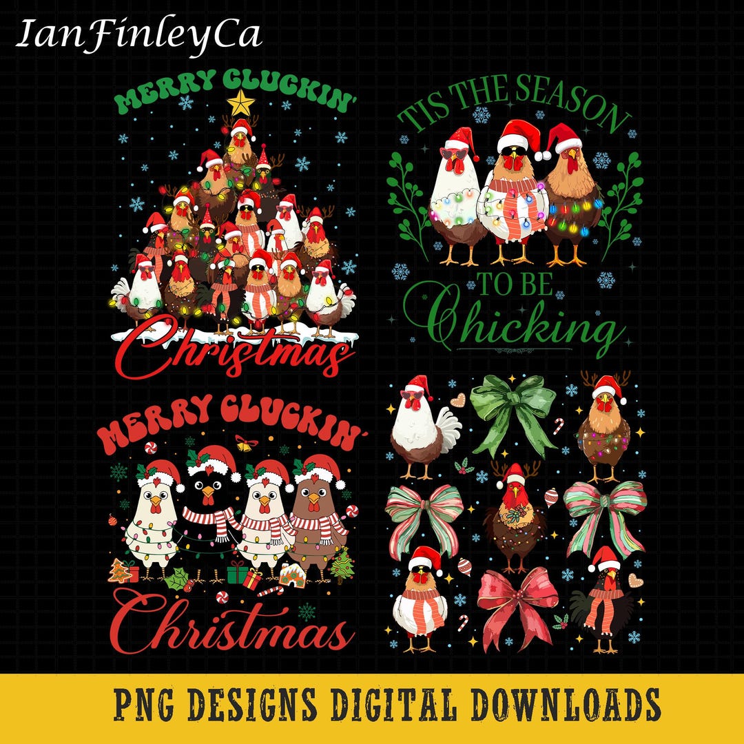 Sweatshirt Humour Noël 'Tis The Season To Be Chicking' - Christmas Chicken Lover - Taille Unique Unisexe