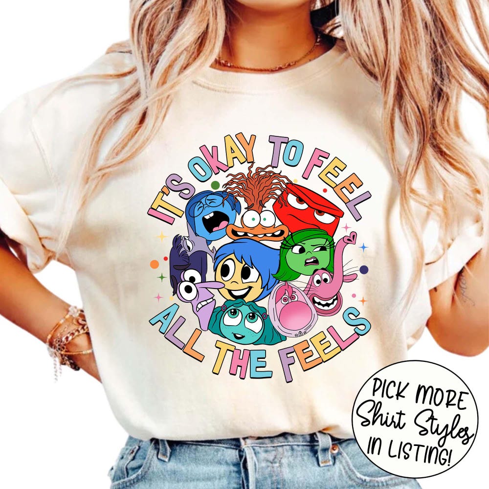It'S Okay To Feel All The Feels Sweatshirt, Inside Out Sweatshirt, Speech Therapy Sweatshirt, Disney Sweatshirt, Teacher Sweatshirt New Fashion