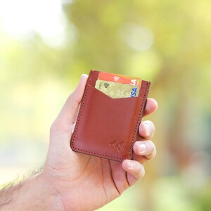Tarjetero, Tarjetero de crédito, Tarjetero de identificación, Tarjetero de cuero, Billetera para tarjetas, Regalo para él, Tarjetero de visita