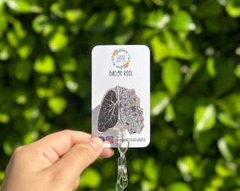 Respiratory Therapist Badge Reel, RT Badge Reel, Lung Badge Reel, Floral Badge Reel, Nurse Badge, Nurse Gift