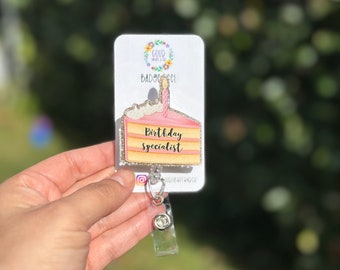 Birthday Specialist Badge Reel, Labor and Delivery Badge Reel, Mama Baby Nurse, Postpartum Badge Reel, Nurse Gift, Labor Gift