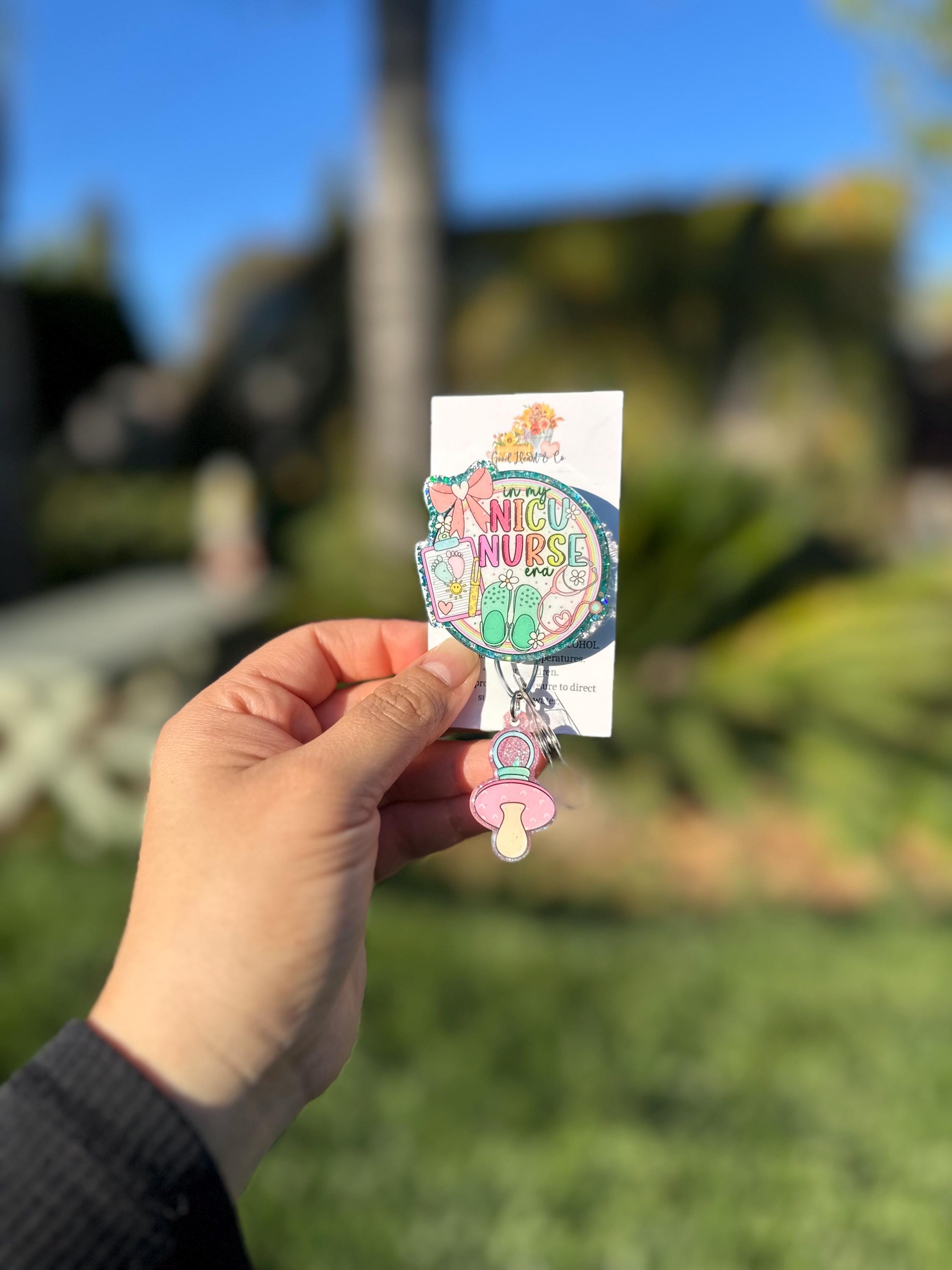 Nicu Badge Reel, In My NICU Nurse Era, Nurse Badge Reel, Hospital Badge Reel, NICU Crew Badge Reel, Pacifer Badge Charm, Nurse ID Holder