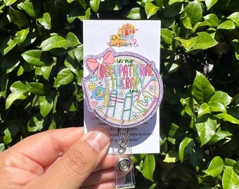 Occupational Therapy Badge Reel, OT Badge Reel, Occupational Therapist Badge Reel, Cute OT Badge Reel, Gift for Occupational Therapist