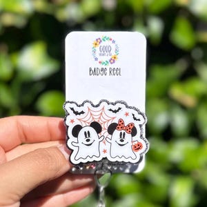 Halloween Badge Reel, Cute Badge Reel, Festive Badge Reel, Bat Badge Reel, Ghost Badge Reel, Nurse Gift, Teacher Gift