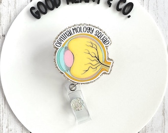 Ophthalmology Squad, Eye Badge Reel, Eye Health Badge Reel, Retractable Badge Reel